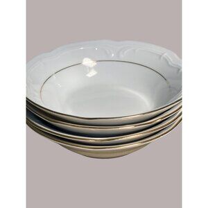 Southington By Baum Golden Rhapsody 5.5-Inch Fine China Bowls Set Of 4 Poland